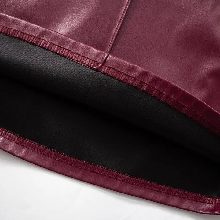Flare Motif Leather Pants
