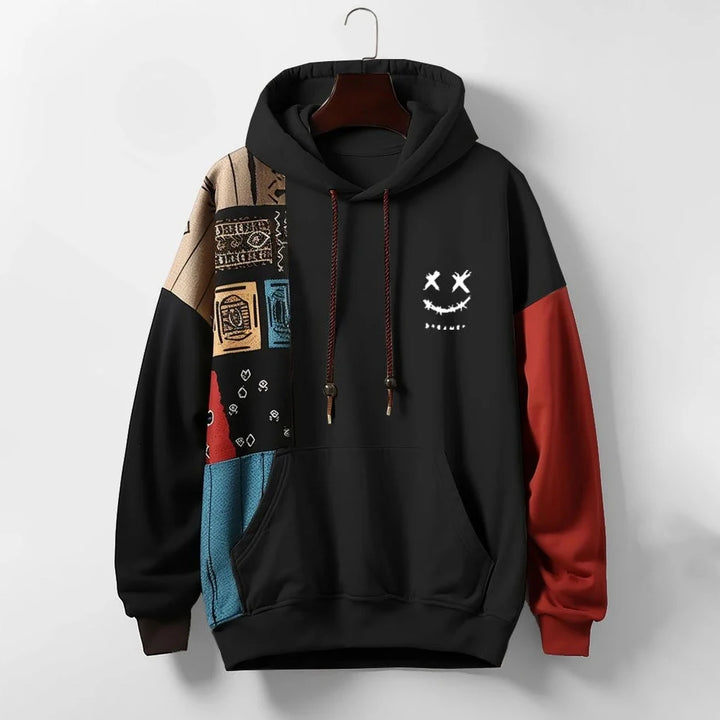 Retro Riot Patchwork Hoodie